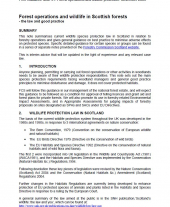 Forest Operations and Wildlife in Scottish Forests